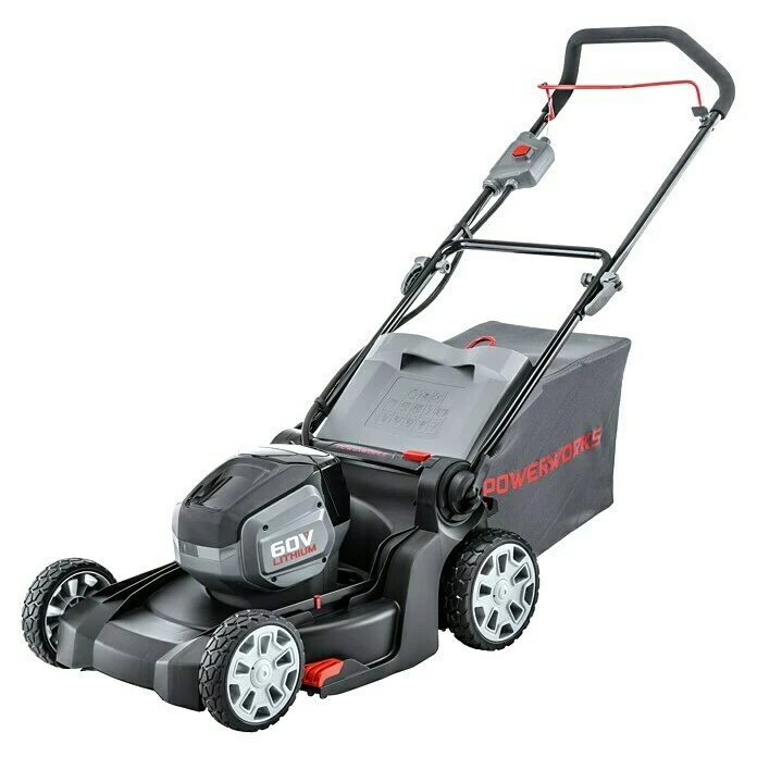 BAUHAUS Powerworks Akku-Rasenmäher PD60LM41K2 60 V, 1 Akku, 2 Ah, Schnittbreite: 41 Cm 1 BAUHAUS Powerworks Akku-Rasenmäher PD60LM41K2 60 V, 1 Akku, 2 Ah, Schnittbreite: 41 Cm