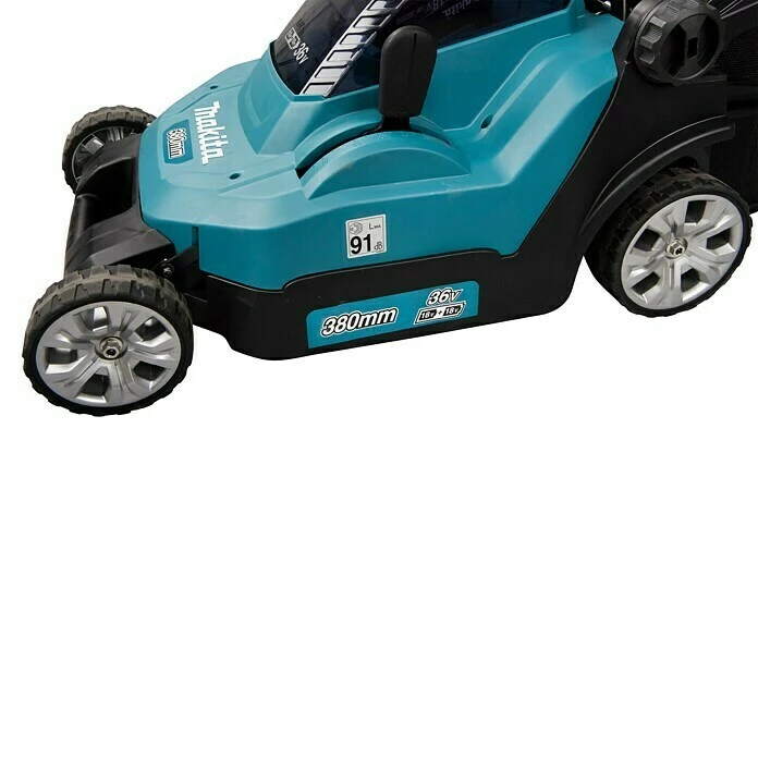 BAUHAUS Makita Akku-Rasenmäher DLM382PM2 36 V, 2 Akkus, 4 Ah, Schnittbreite: 38 Cm 2 BAUHAUS Makita Akku-Rasenmäher DLM382PM2 36 V, 2 Akkus, 4 Ah, Schnittbreite: 38 Cm – Bild 2