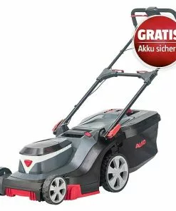 BAUHAUS AL-KO Bosch Home & Garden Compatible Akku-Rasenmäher Teleskopierbarer Holm 18 V, 2 Akkus, 5 Ah, Schnittbreite: 38 Cm