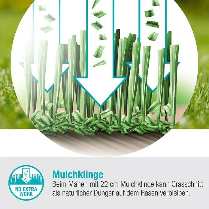 BAUHAUS Gardena Akku-Rasenmäher HandyMower 22/18V P4A 18 V, Ohne Akku, 2,5 Ah, Schnittbreite: 22 Cm 5 BAUHAUS Gardena Akku-Rasenmäher HandyMower 22/18V P4A 18 V, Ohne Akku, 2,5 Ah, Schnittbreite: 22 Cm – Bild 5