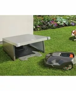 BAUHAUS Biohort Mähroboter-Garage Charly 70 X 58 X 49 Cm, Quarzgrau Metallic