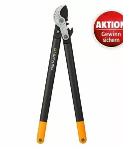 BAUHAUS Fiskars PowerGear Getriebe-Astschere L77 Amboss, Max. Aststärke: 50 Mm