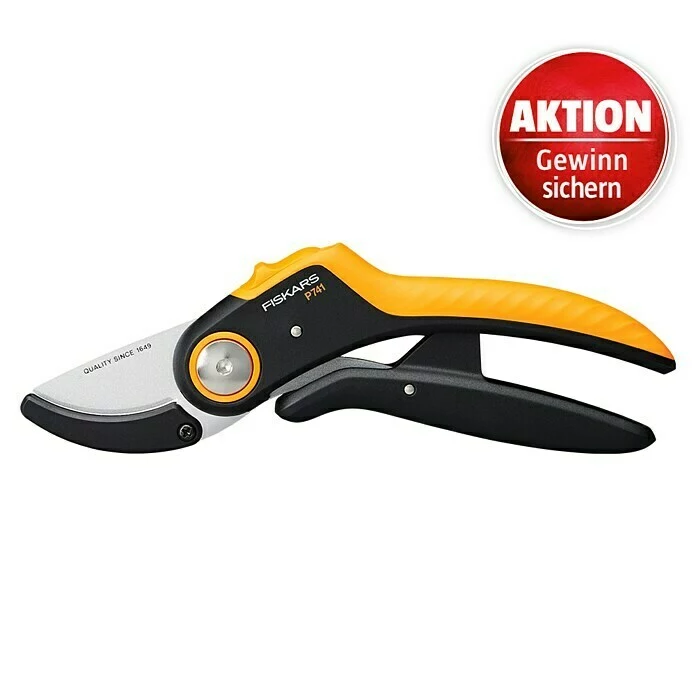 BAUHAUS Fiskars Plus Gartenschere PowerLever P741 Amboss, Max. Aststärke: 24 1 BAUHAUS Fiskars Plus Gartenschere PowerLever P741 Amboss, Max. Aststärke: 24