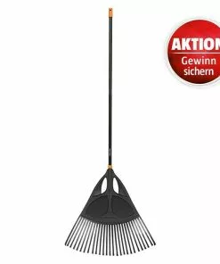 BAUHAUS Fiskars Solid Laubbesen XL Arbeitsbreite: 65 Cm, Anzahl Zinken: 27, Langstiel