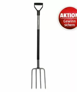 BAUHAUS Fiskars Ergonomic Spatengabel Arbeitsbreite: 20,5 Cm, Anzahl Zinken: 4, Langstiel