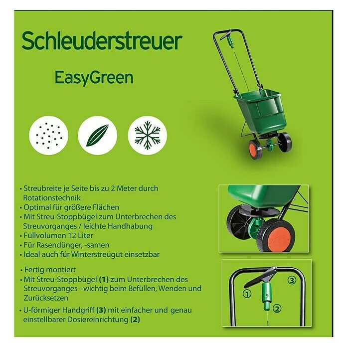 BAUHAUS Substral Schleuderstreuwagen EasyGreen Streubreite: 2 M, 12 L 2 BAUHAUS Substral Schleuderstreuwagen EasyGreen Streubreite: 2 M, 12 L – Bild 2