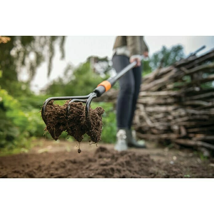 BAUHAUS Fiskars QuikFit Gartenkralle Arbeitsbreite: 12,5 Cm, Anzahl Zinken: 3 2 BAUHAUS Fiskars QuikFit Gartenkralle Arbeitsbreite: 12,5 Cm, Anzahl Zinken: 3 – Bild 2