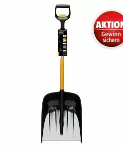 BAUHAUS Fiskars X-series Schneeschaufel Breite: 36,2 Cm, Teleskopstiel