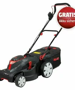 BAUHAUS AL-KO Bosch Home & Garden Compatible Akku-Rasenmäher Klappbarer Holm 18 V, 2 Akkus, 4 Ah, Schnittbreite: 38 Cm