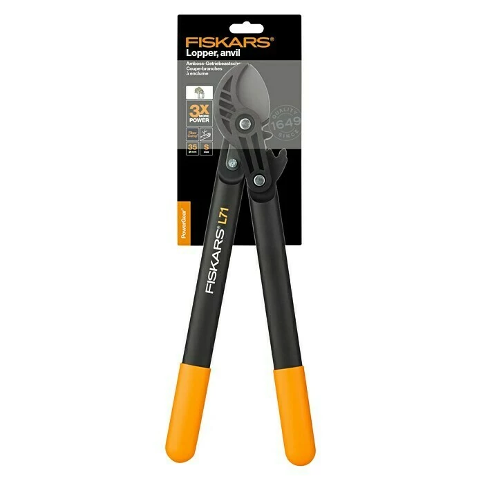 BAUHAUS Fiskars PowerGear Getriebe-Astschere L71 Amboss, Max. Aststärke: 38 Mm 4 BAUHAUS Fiskars PowerGear Getriebe-Astschere L71 Amboss, Max. Aststärke: 38 Mm – Bild 4