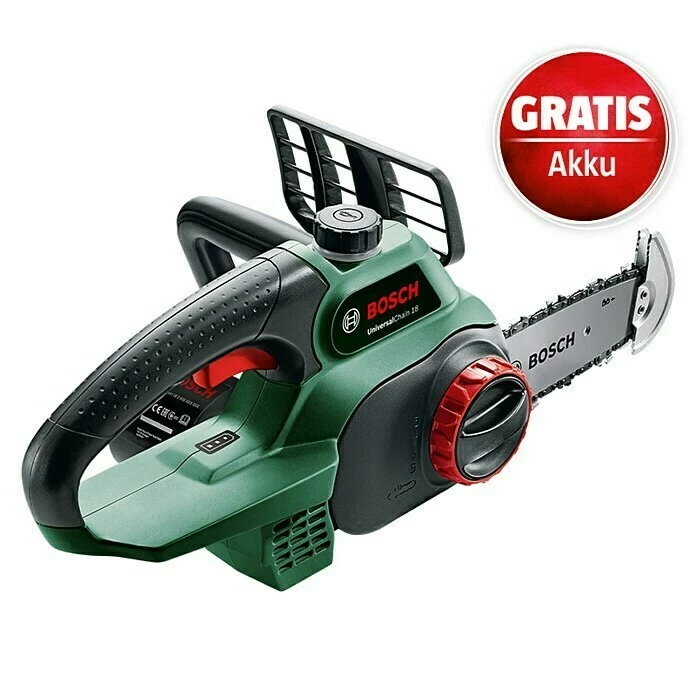 BAUHAUS Bosch 18 V Power For All Akku-Kettensäge UniversalChain 18 18 V, Li-Ionen, Ohne Akku, Schwertlänge: 20 Cm 1 BAUHAUS Bosch 18 V Power For All Akku-Kettensäge UniversalChain 18 18 V, Li-Ionen, Ohne Akku, Schwertlänge: 20 Cm