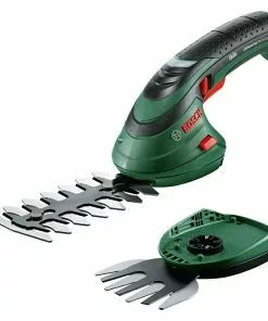 BAUHAUS Bosch Gras- & Strauchscheren-Set Isio 3,6 V, Li-Ionen, 1,5 Ah, 1 Akku, Messerbreite: 8 Cm, Akkulaufzeit: 50 Min