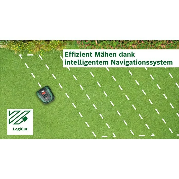 BAUHAUS Bosch Mähroboter Indego S+ 500 18 V, 2,5 Ah, Max. Flächenempfehlung: 500 M² 3 BAUHAUS Bosch Mähroboter Indego S+ 500 18 V, 2,5 Ah, Max. Flächenempfehlung: 500 M² – Bild 3