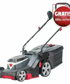 BAUHAUS AL-KO Bosch Home & Garden Compatible Akku-Rasenmäher Praktischer Tragegriff 18 V, 2 Akkus, 4 Ah, Schnittbreite: 38 Cm
