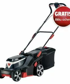 BAUHAUS AL-KO Bosch Home & Garden Compatible Akku-Rasenmäher Praktischer Tragegriff 18 V, 2 Akkus, 4 Ah, Schnittbreite: 38 Cm