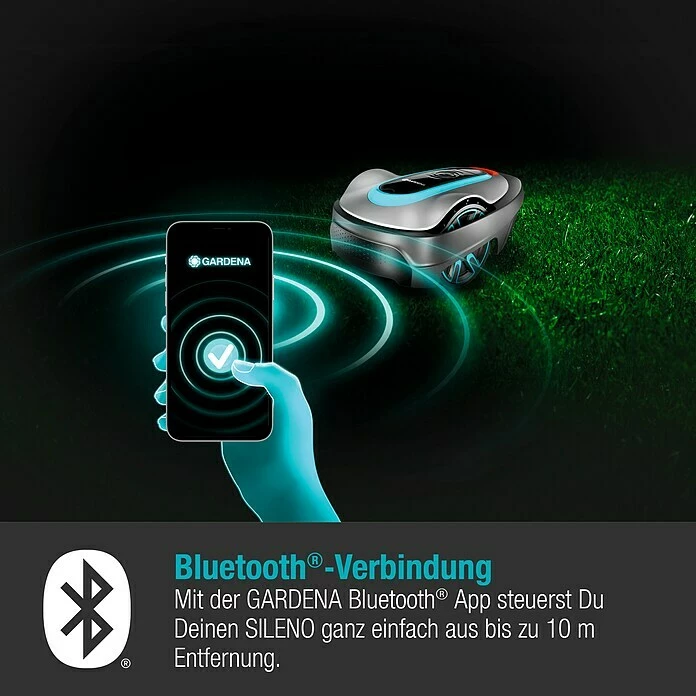BAUHAUS Gardena Mähroboter SILENO City 600 18 V, 2 Ah, Max. Flächenempfehlung: 600 M² 4 BAUHAUS Gardena Mähroboter SILENO City 600 18 V, 2 Ah, Max. Flächenempfehlung: 600 M² – Bild 4