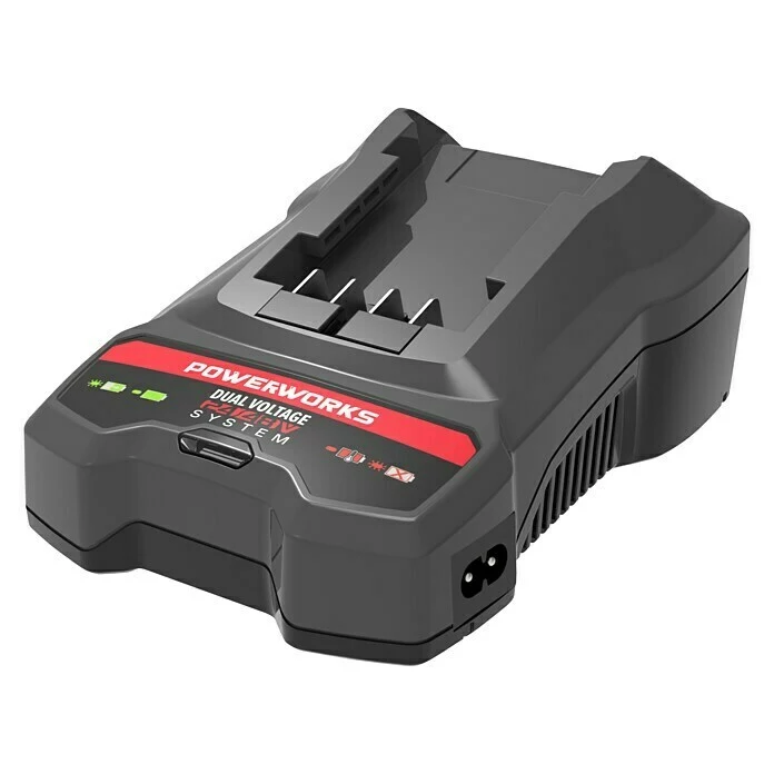 BAUHAUS Powerworks Dual Voltage Ladegerät P2448C Passend Für: Powerworks Geräte 24/48 V 1 BAUHAUS Powerworks Dual Voltage Ladegerät P2448C Passend Für: Powerworks Geräte 24/48 V
