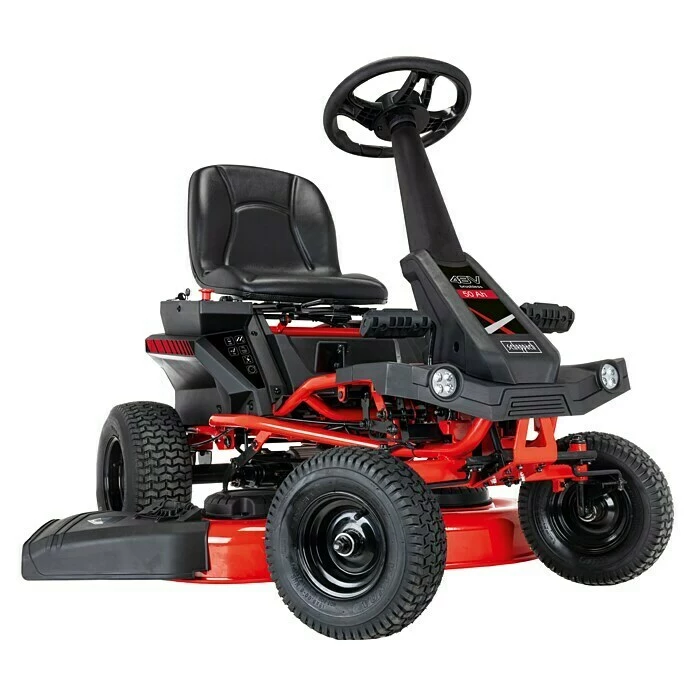 BAUHAUS Scheppach Akku-Rasentraktor MR760-E 48 V, 50 Ah, Schnittbreite: 76 Cm 1 BAUHAUS Scheppach Akku-Rasentraktor MR760-E 48 V, 50 Ah, Schnittbreite: 76 Cm