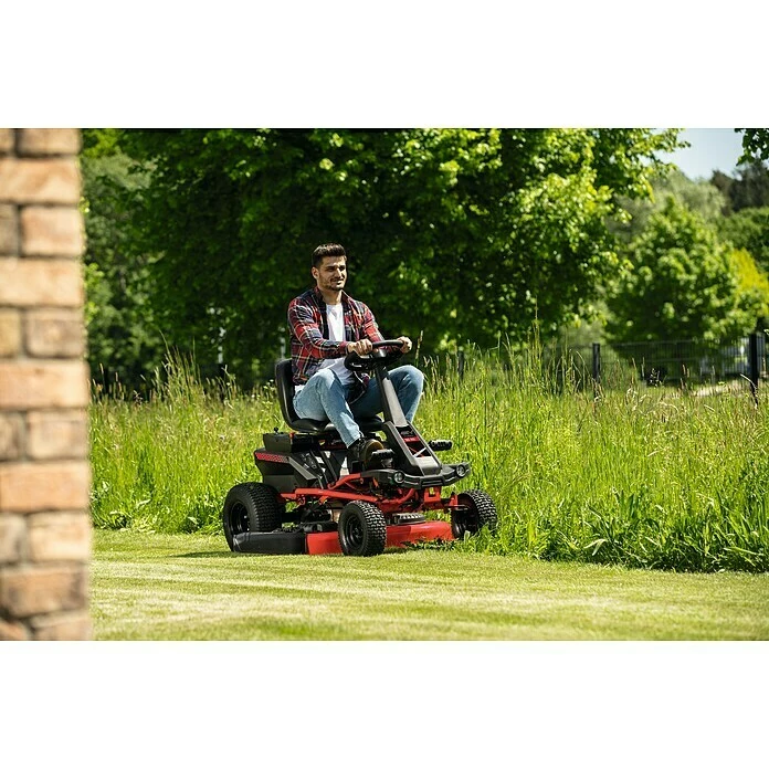 BAUHAUS Scheppach Akku-Rasentraktor MR760-E 48 V, 50 Ah, Schnittbreite: 76 Cm 2 BAUHAUS Scheppach Akku-Rasentraktor MR760-E 48 V, 50 Ah, Schnittbreite: 76 Cm – Bild 2