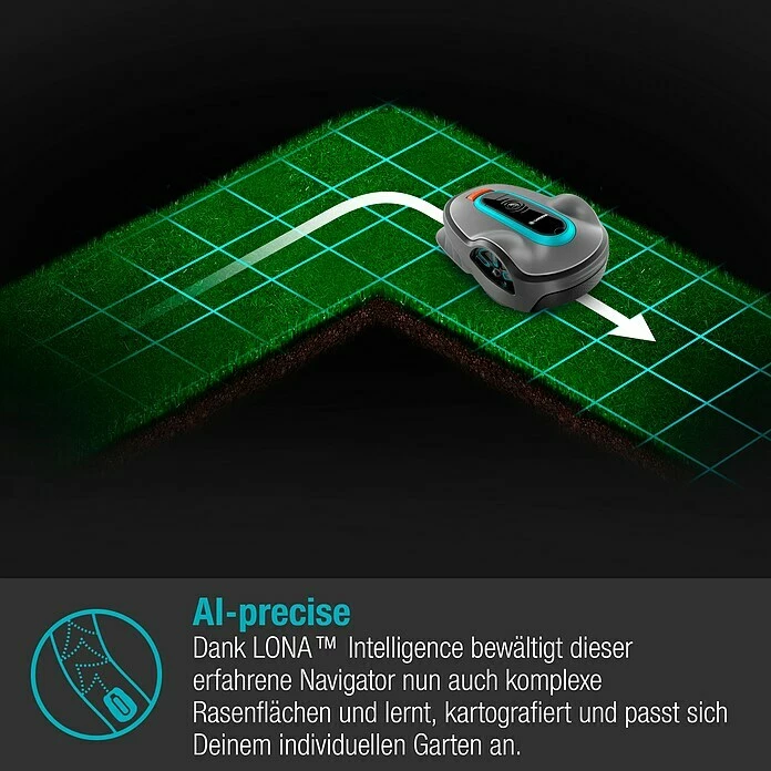 BAUHAUS Gardena Mähroboter Smart SILENO Life Set 1000 18 V, 2 Ah, Max. Flächenempfehlung: 1.000 M² 2 BAUHAUS Gardena Mähroboter Smart SILENO Life Set 1000 18 V, 2 Ah, Max. Flächenempfehlung: 1.000 M² – Bild 2