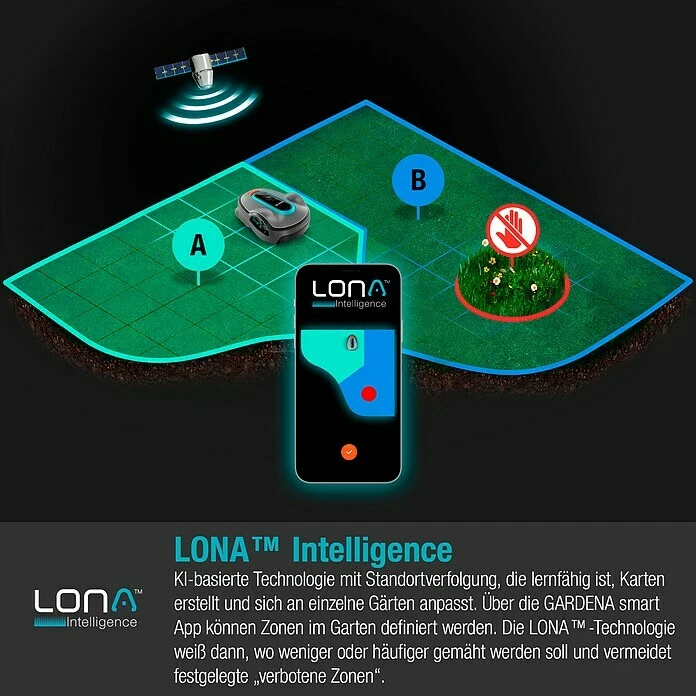 BAUHAUS Gardena Mähroboter Smart SILENO Life Set 1000 18 V, 2 Ah, Max. Flächenempfehlung: 1.000 M² 3 BAUHAUS Gardena Mähroboter Smart SILENO Life Set 1000 18 V, 2 Ah, Max. Flächenempfehlung: 1.000 M² – Bild 3