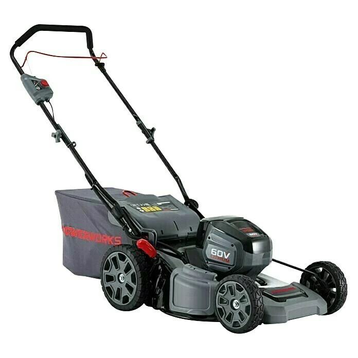 BAUHAUS Powerworks Akku-Rasenmäher PD60LM46HPK4 60 V, 1 Akku, 4 Ah, Schnittbreite: 46 Cm 2 BAUHAUS Powerworks Akku-Rasenmäher PD60LM46HPK4 60 V, 1 Akku, 4 Ah, Schnittbreite: 46 Cm – Bild 2